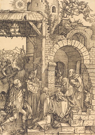 De aanbidding der wijzen, ca. 1501-1503 door Albrecht Dürer