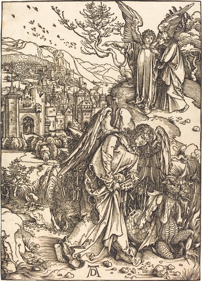 De Engel met de Sleutel van de Bodemloze Put door Albrecht Dürer