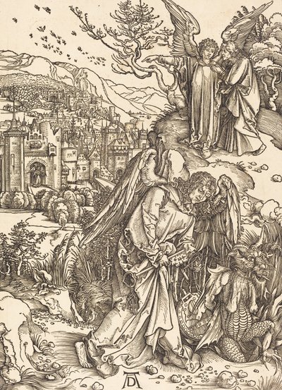 De Engel met de Sleutel tot de Bodemloze Put door Albrecht Dürer