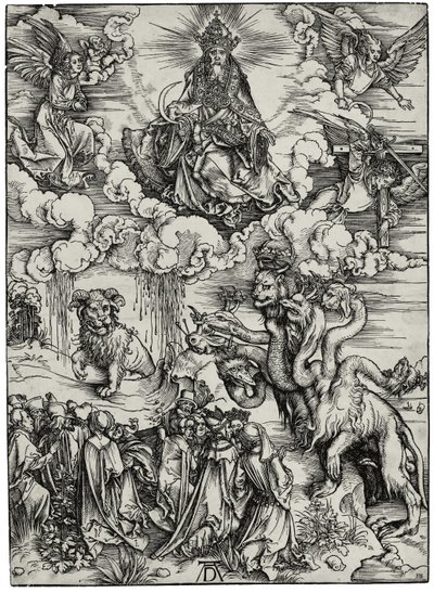 Het beest met twee horens als een lam, ca. 1497 door Albrecht Dürer