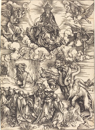 Het Beest met Twee Horens als een Lam door Albrecht Dürer