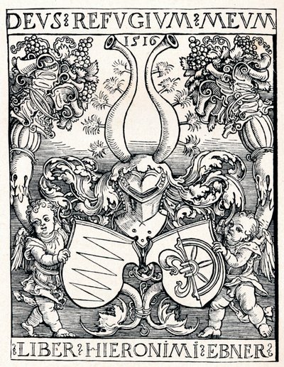 Het ex libris van Jerome Ebner, 1516 1906 door Albrecht Dürer