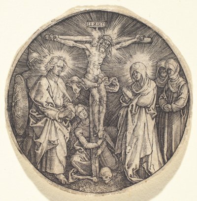 De kruisiging genaamd het zwaardknop van Maximiliaan door Albrecht Dürer