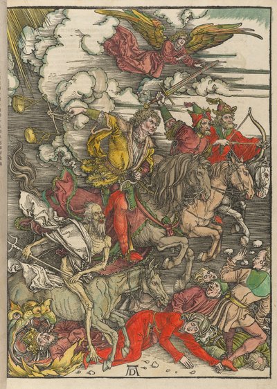 De vier ruiters, uit De Apocalyps door Albrecht Dürer