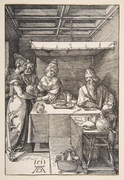 Het Hoofd van Sint Johannes de Doper Gebracht naar Herodes door Albrecht Dürer