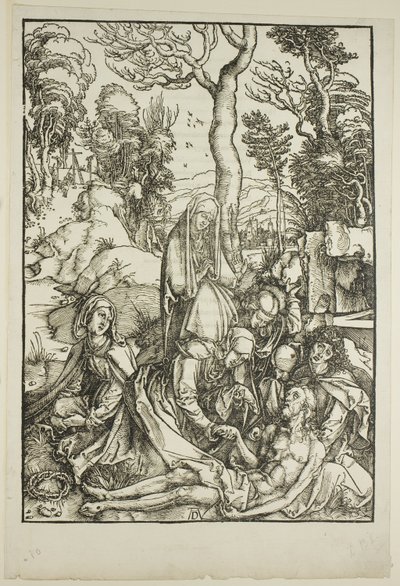 De Klaagzang, uit De Grote Passie door Albrecht Dürer