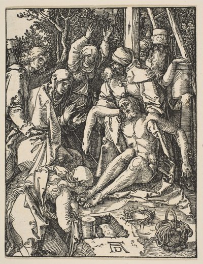De klaagzang, uit De kleine passie, ca. 1509 door Albrecht Dürer