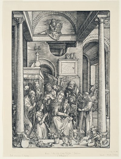 Het leven van de Maagd: De verheerlijking van de Maagd door Albrecht Dürer