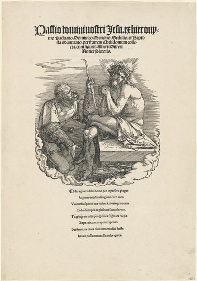 De Man van Smarten bespot door een soldaat door Albrecht Dürer