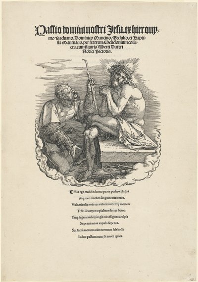 De man van smarten bespot door een soldaat door Albrecht Dürer