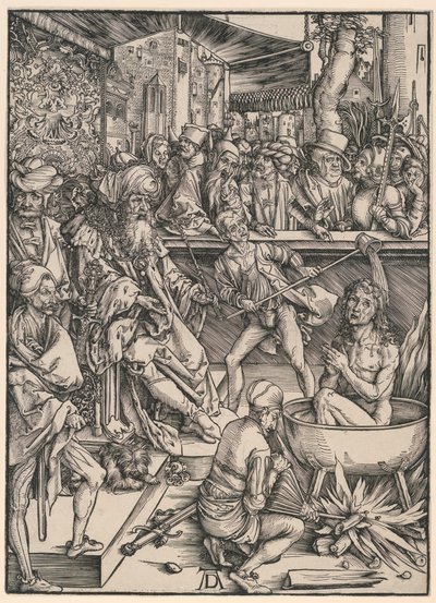 Het martelaarschap van Sint Jan, uit de Apocalyps door Albrecht Dürer