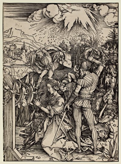 Het martelaarschap van de heilige Catharina van Alexandrië door Albrecht Dürer