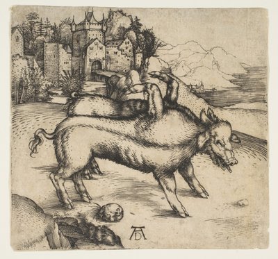 Het monsterlijke varken van Landser door Albrecht Dürer