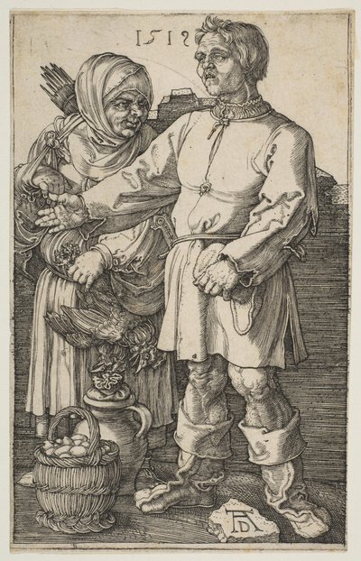 Het boerenpaar op de markt door Albrecht Dürer
