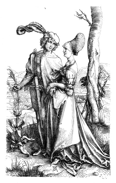 De Promenade, ca. 1498, 1906 door Albrecht Dürer