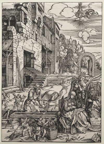 De Rust in Egypte, circa 1501-1502 door Albrecht Dürer