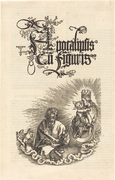 De Maagd verschijnt aan Sint Jan door Albrecht Dürer