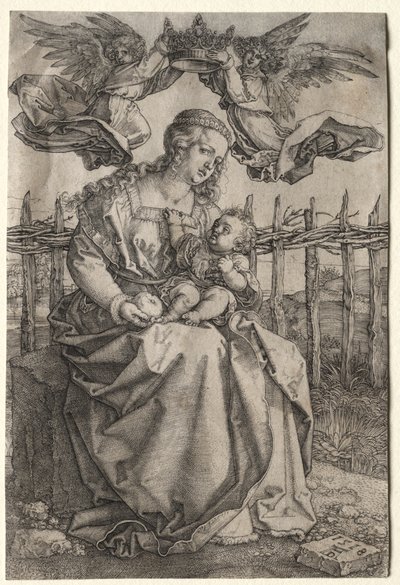De Maagd Gekroond door Twee Engelen door Albrecht Dürer