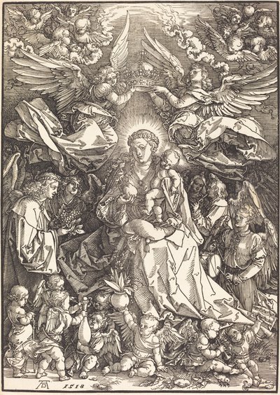 De Maagd Omringd door Veel Engelen door Albrecht Dürer