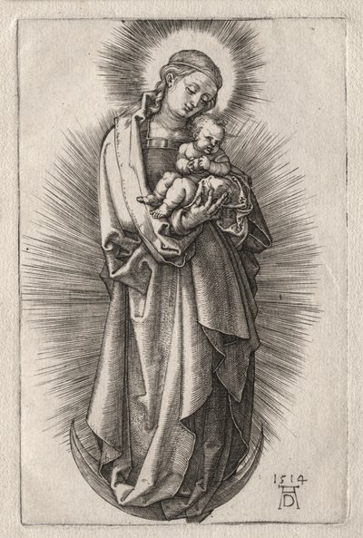 De Maagd met haarband op een halve maan door Albrecht Dürer