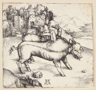 Het monsterlijke zwijn van Landser door Albrecht Dürer