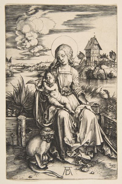 Maagd en Kind met de Aap, ca. 1498 door Albrecht Dürer