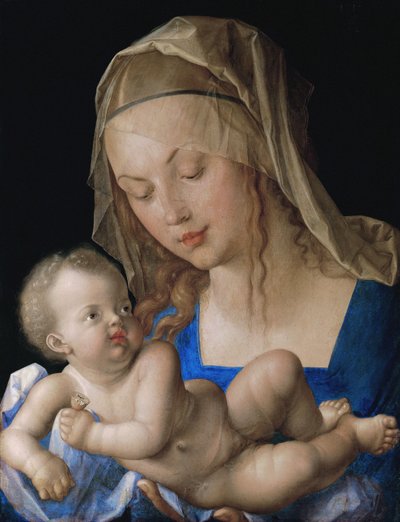 Maagd en kind met een peer door Albrecht Dürer