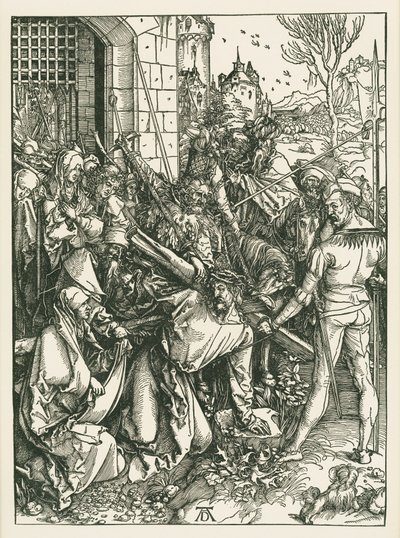 Christus draagt het kruis, ca. 1498-99 (houtsnede) door Albrecht Dürer or Duerer