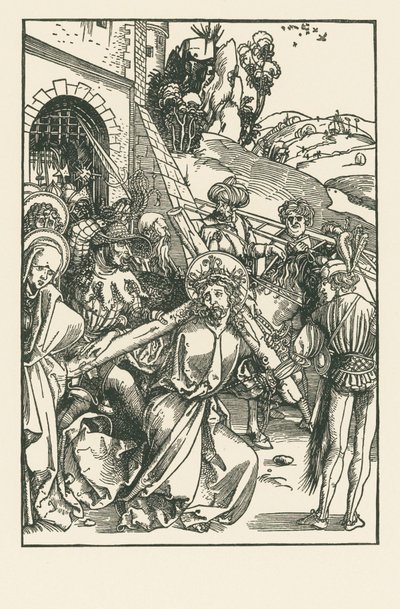 Christus draagt het kruis, ca.1500 (houtsnede) door Albrecht Dürer or Duerer