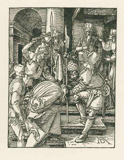 Christus voor Annas, ca. 1508-09 (houtsnede) door Albrecht Dürer or Duerer