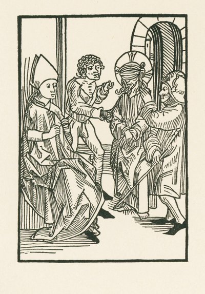 Christus voor Kajafas door Albrecht Dürer or Duerer