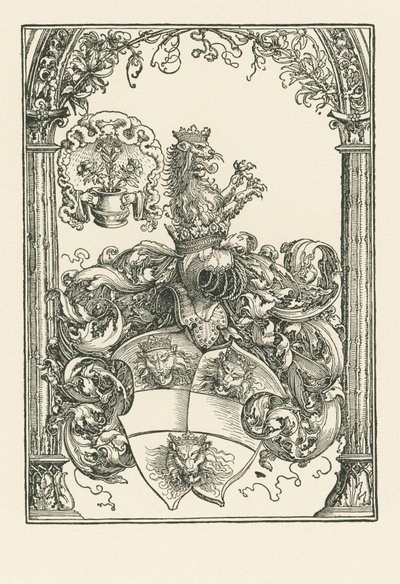 Wapenschild van Jacob de Bannissis, ca. 1515 (houtsnede) door Albrecht Dürer or Duerer