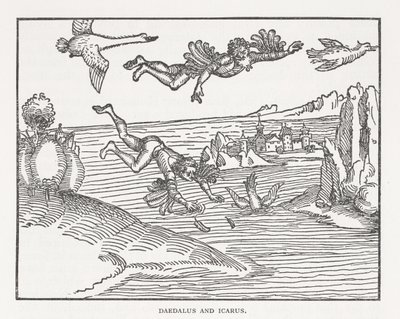 Daedalus en Icarus door Albrecht Dürer