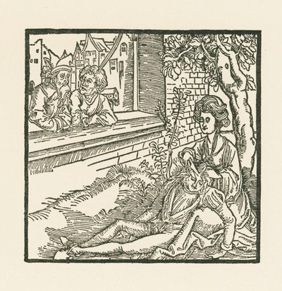 Delila knipt Simsons haar af door Albrecht Dürer or Duerer
