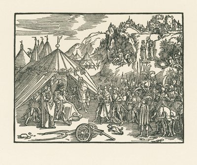 Judith wordt meegenomen naar het kamp van Holofernes door Albrecht Dürer or Duerer