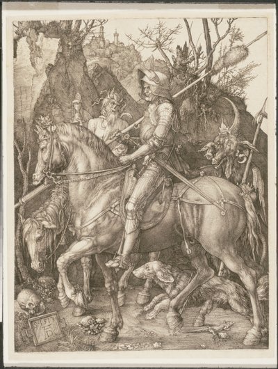 Ridder, dood en de duivel door Albrecht Dürer or Duerer