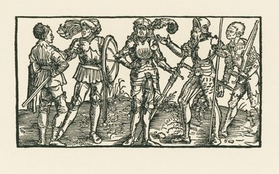 Ridders en soldaten door Albrecht Dürer or Duerer
