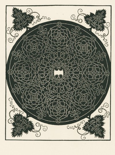 Knoop met lang zeshoekig middenstuk en ronde krullen door Albrecht Dürer or Duerer