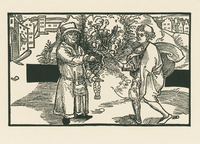 Laches en Parmeno, ca.1492-93 (houtsnede) door Albrecht Dürer or Duerer