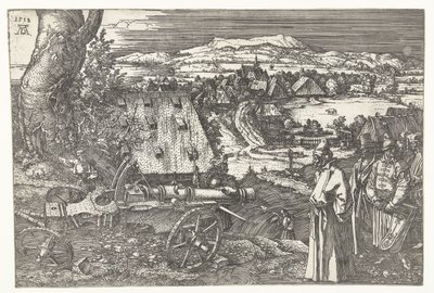 Landschap met kanon door Albrecht Dürer or Duerer