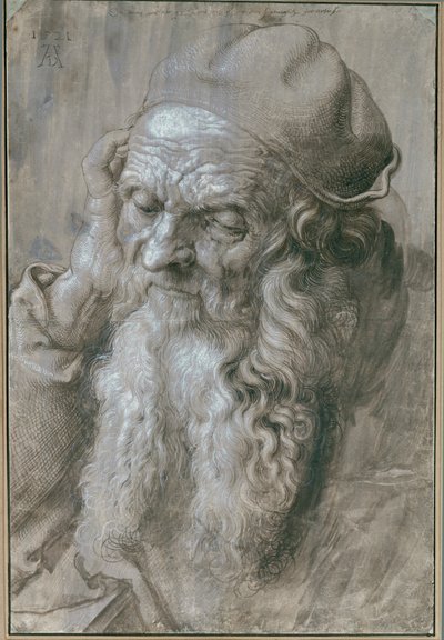 Oude man - Studie voor een heilige door Albrecht Dürer or Duerer
