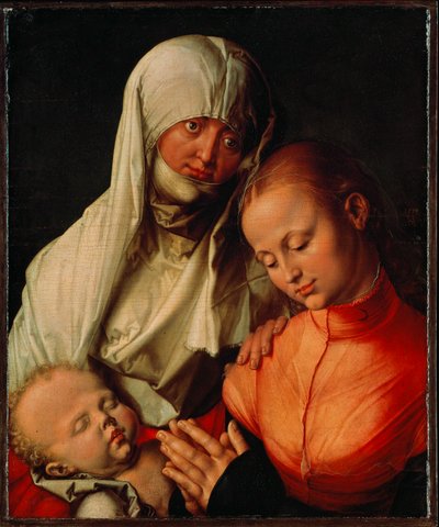 Sint-Anne, de Maagd en het kindje Jezus door Albrecht Dürer or Duerer