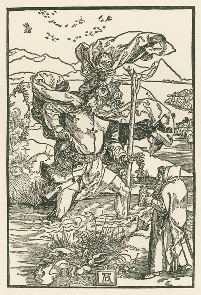 Heilige Christoffel, ca. 1503-04 (houtsnede) door Albrecht Dürer or Duerer