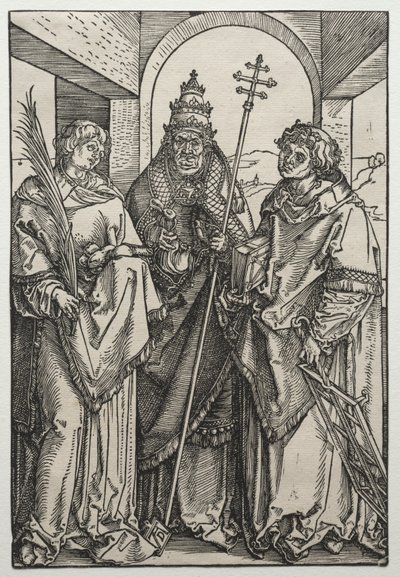 Heiligen Stefanus, Sixtus en Laurentius door Albrecht Dürer or Duerer