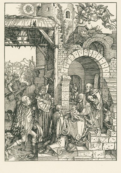 De aanbidding van de Wijzen, ca. 1503 (houtsnede) door Albrecht Dürer or Duerer