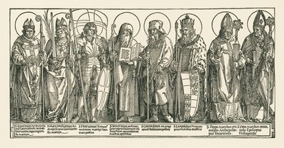 De Oostenrijkse heiligen door Albrecht Dürer or Duerer