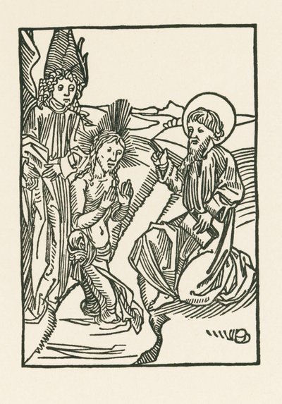 De doop van Christus in de Jordaan door Albrecht Dürer or Duerer
