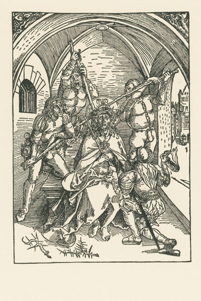 De doornenkroning, ca. 1500 (houtsnede) door Albrecht Dürer or Duerer