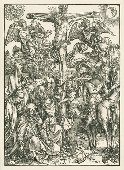 De kruisiging, ca. 1498 (houtsnede) door Albrecht Dürer or Duerer