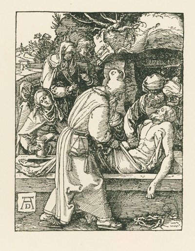 De graflegging, ca 1509-10 (houtsnede) door Albrecht Dürer or Duerer